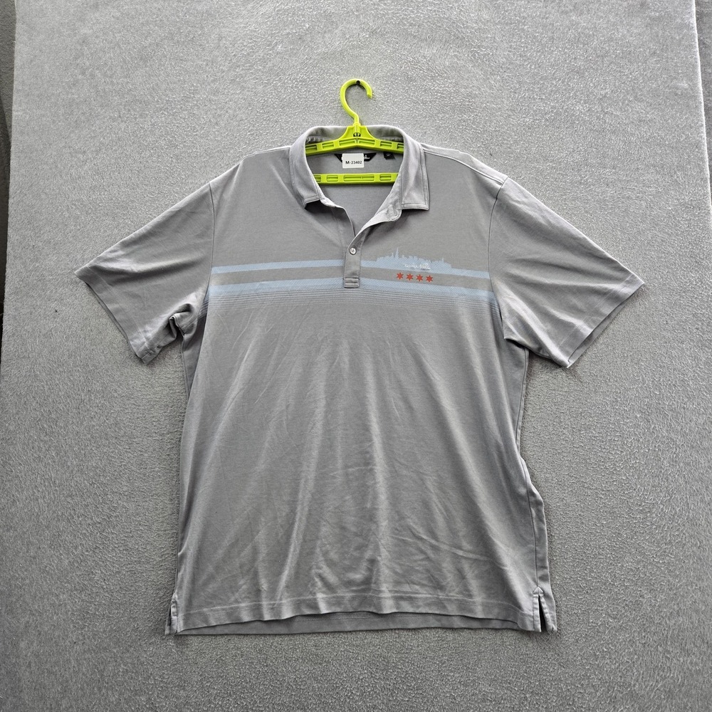 Travismathew Men Shirt XXL Gray Graphic City Skyline Activewear READ